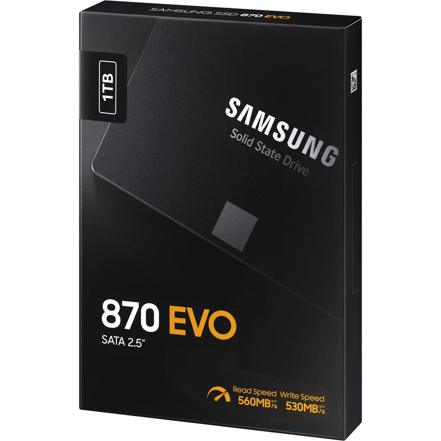 Samsung 870 EVO MZ-77E1T0BW 1 TB Solid State Drive - 2.5" Internal - SATA (SATA/600) - Black