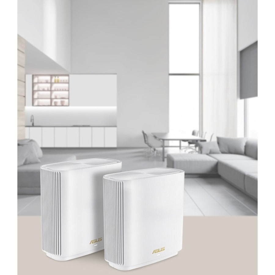 Asus ZenWiFi ET8 ET8 (W-2-PK) Wi-Fi 6 IEEE 802.11ax Wireless Router