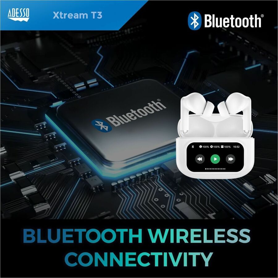 Adesso XTREAM T3 True Wireless Stereo Earbuds With Touch Controlled Charging Case