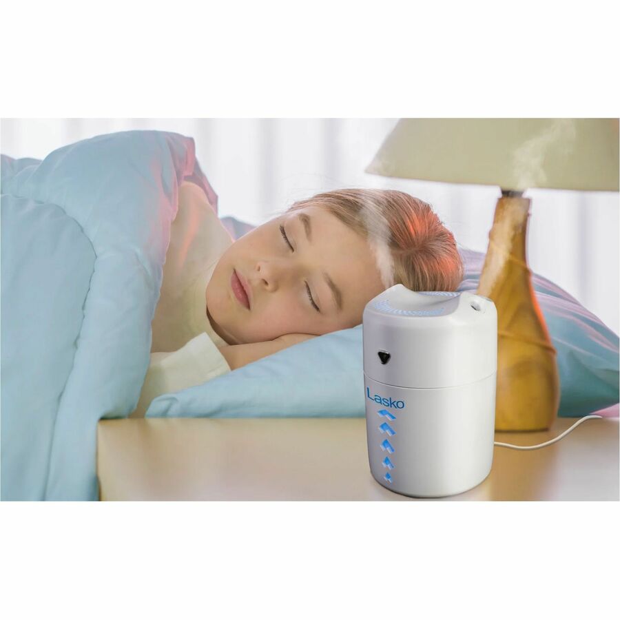 Lasko Ultrasonic Personal Cool Mist Humidifier with Nightlight, UH150, White