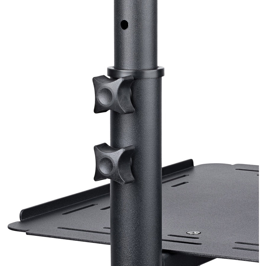 StarTech.com Mobile Projector and Laptop Stand/Cart, Heavy Duty Portable Projector Stand/Presentation Cart (22lb/shelf), Height Adjustable