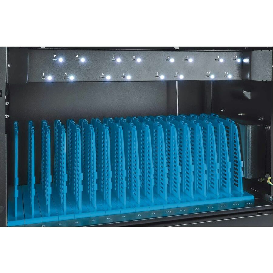 Manhattan UVC High-Power Charging Cabinet with 16 USB-C Ports - 1040 W