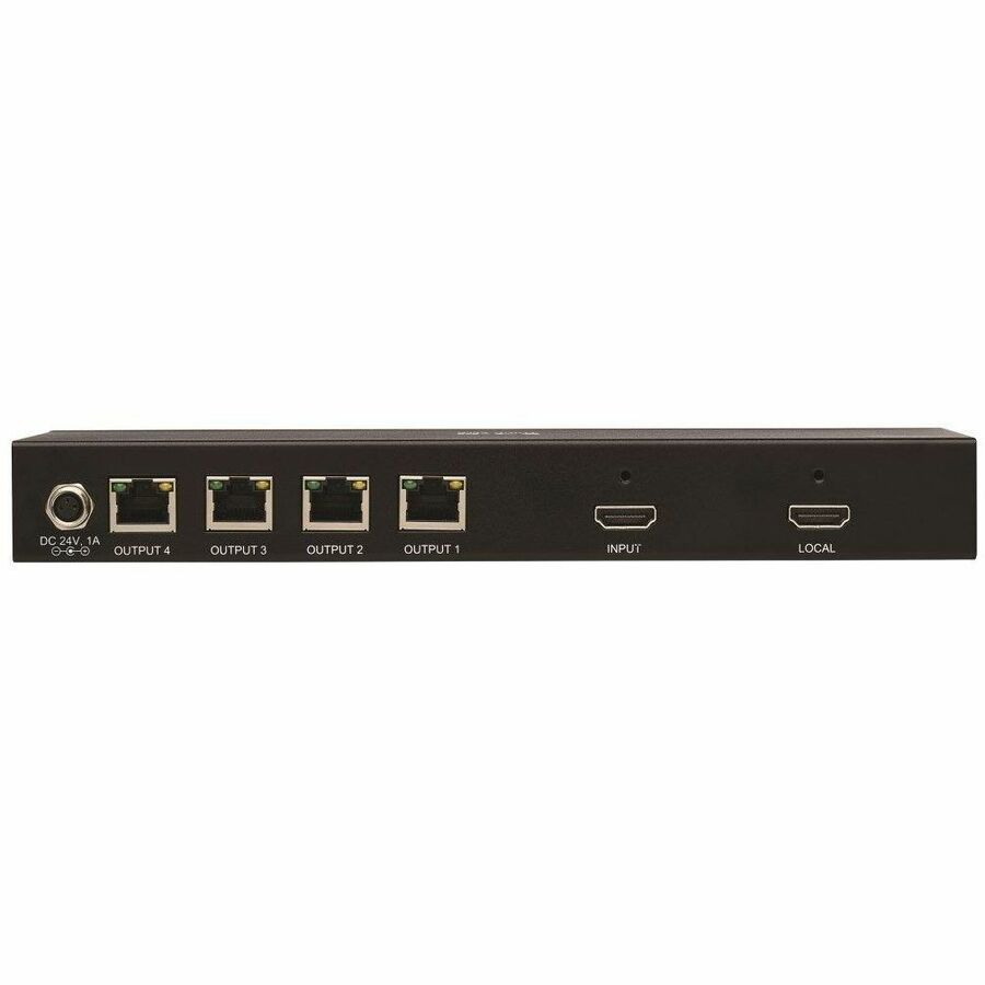 Eaton Tripp Lite Series 4-Port HDMI over Cat6 Extender Kit, Splitter/3x Pigtail Receivers - 4K 60 Hz, HDR, 4:4:4, PoC, 230 ft. (70.1 m), TAA