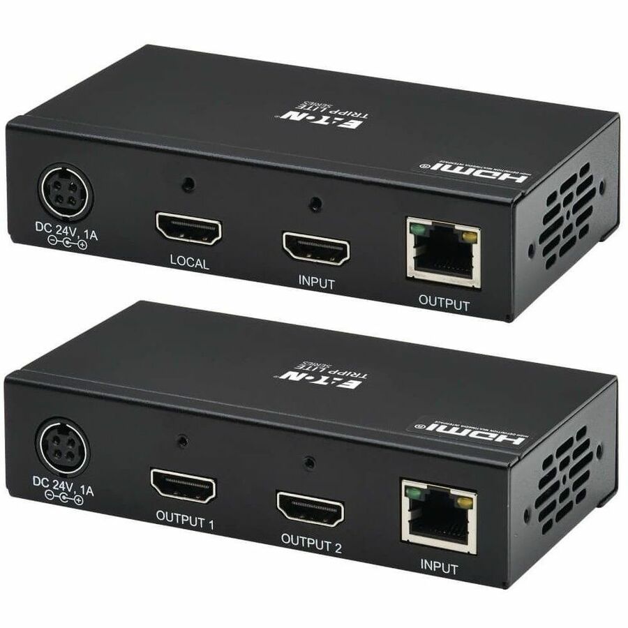 Eaton Tripp Lite Series 2-Port HDMI over Cat6 Extender Kit, Transmitter/Receiver - 4K 60 Hz, HDR, 4:4:4, PoC, 230 ft. (70.1 m), TAA