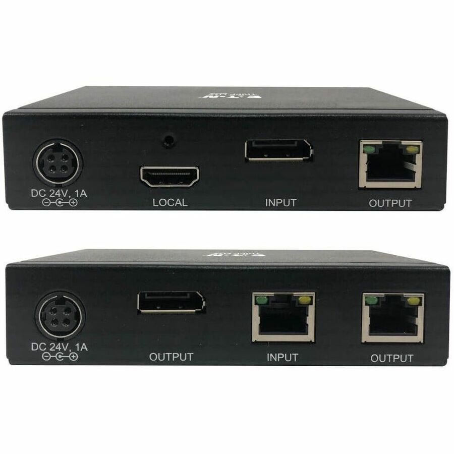 Eaton Tripp Lite Series DisplayPort over Cat6 Extender Kit, Transmitter and Receiver with Repeater, 4K, 4:4:4, PoC, 230 ft. (70.1 m), TAA
