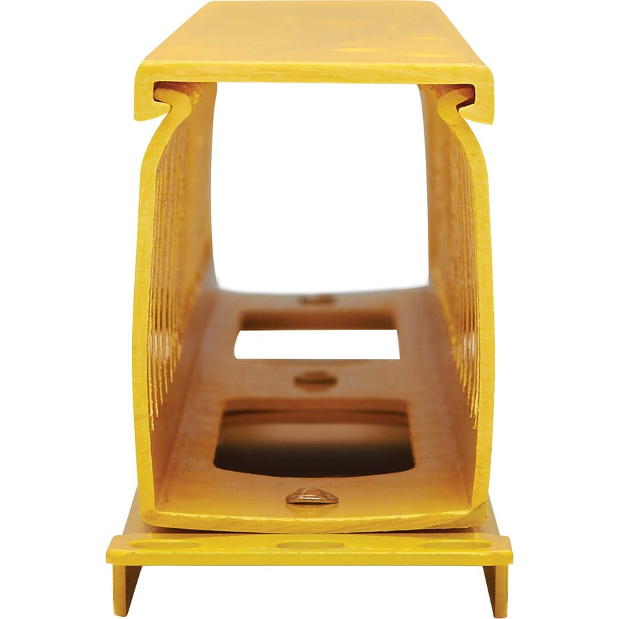 Eaton Tripp Lite Series Horizontal Cable Manager - Finger Duct with Cover, Yellow, 1U
