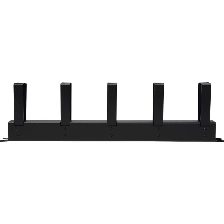 Eaton Tripp Lite Series Horizontal Cable Manager - Metal Rings, Black, 1U