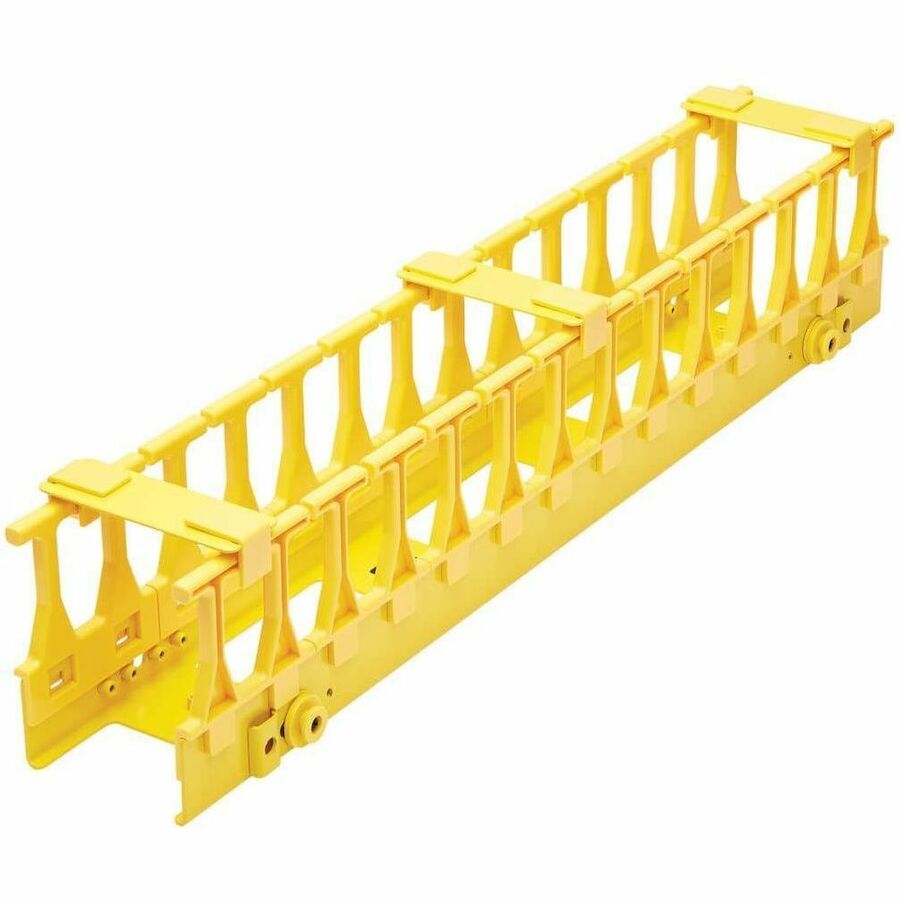 Eaton Tripp Lite Series High-Capacity Vertical Cable Manager - Double Finger Duct, Yellow, 6 ft. (1.8 m)