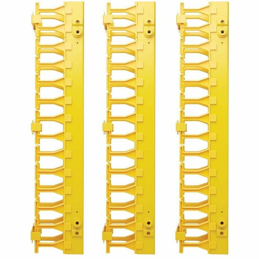 Eaton Tripp Lite Series High-Capacity Vertical Cable Manager - Double Finger Duct, Yellow, 6 ft. (1.8 m)