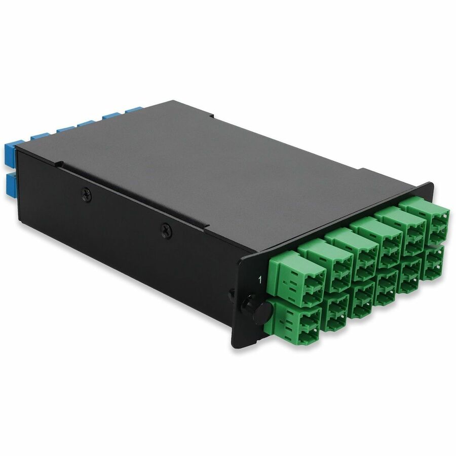 AddOn 4-Bay Cassette 24Fiber 12 Duplex CS In, 12 ALC Duplex Out, Singlemode Duplex OS2