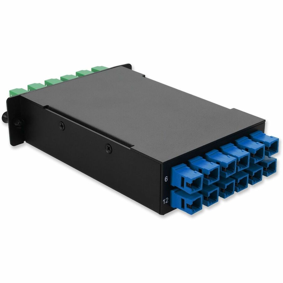 AddOn 4-Bay Cassette 24Fiber 12 Duplex CS In, 12 ALC Duplex Out, Singlemode Duplex OS2