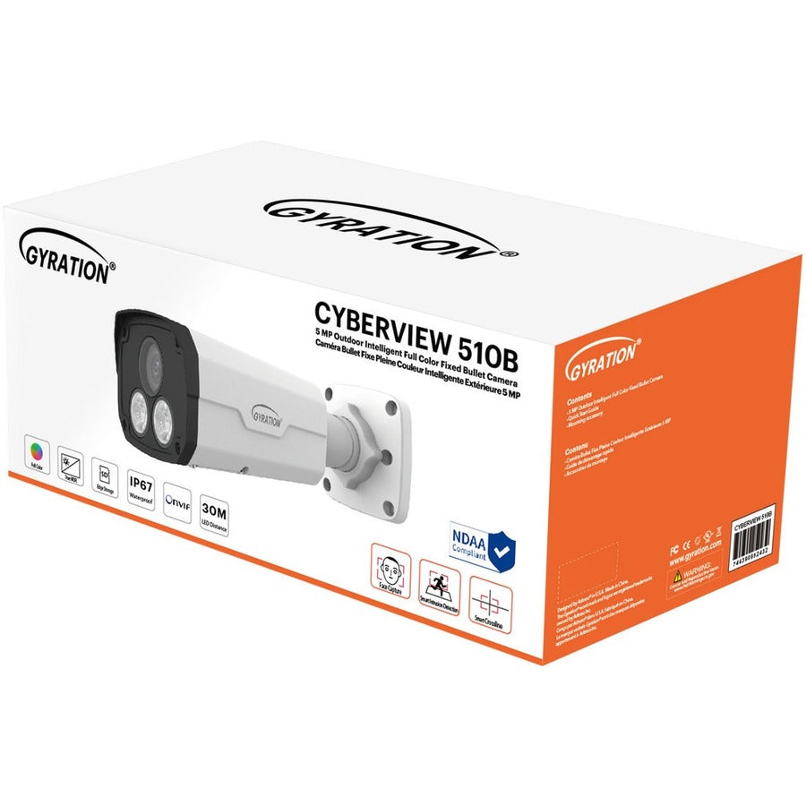 Gyration CYBERVIEW 510B 5 Megapixel Indoor/Outdoor HD Network Camera - Color - Bullet