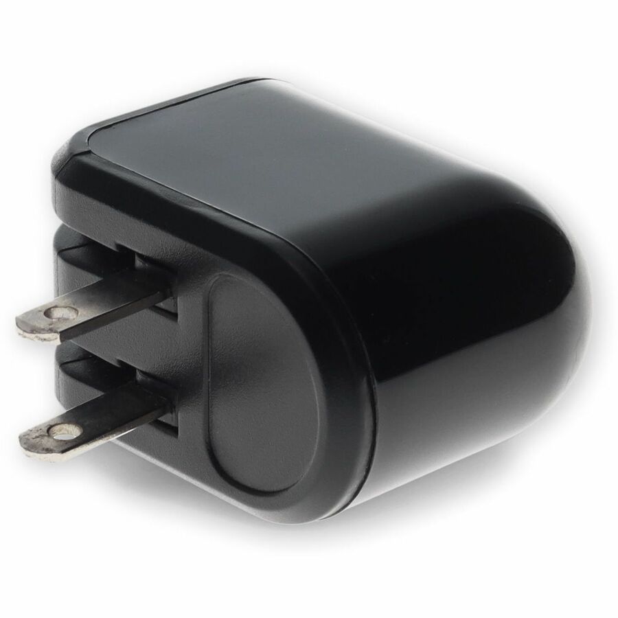 Wall Charger 2X USB-A 2.0 5V at 2.4A Single port or 5V at 1A Dual port 12W total, Black