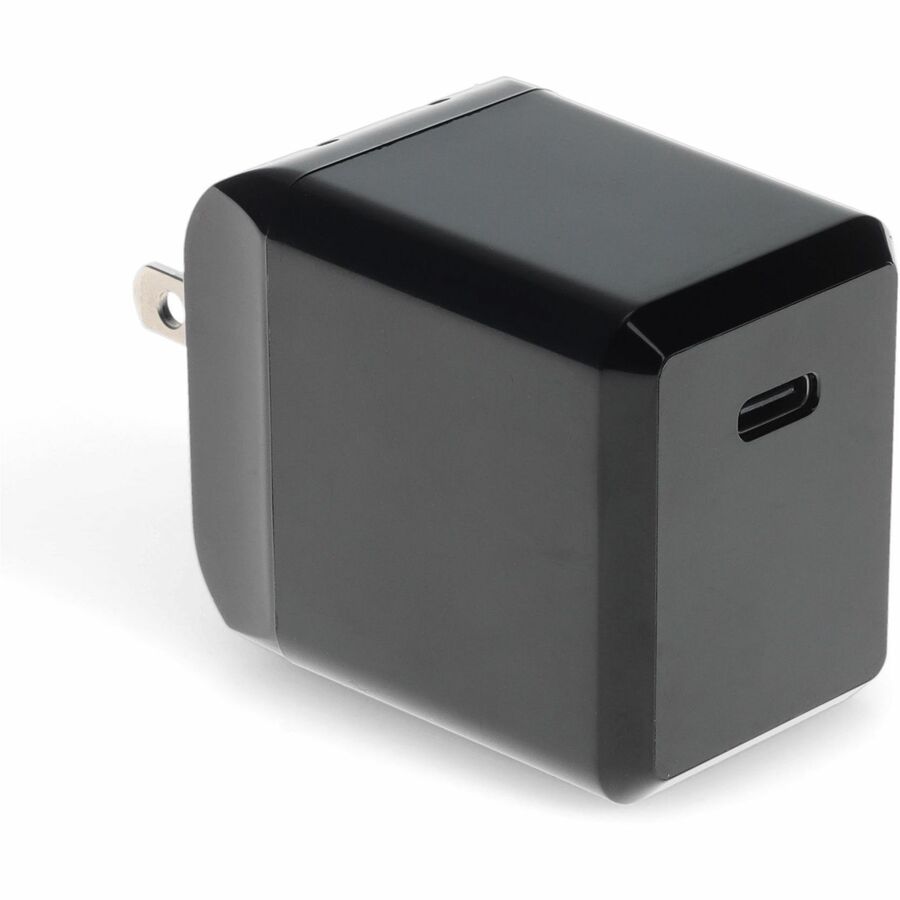 Wall Charger 1X USB-C 3.1 5V at 3A, 9V at 2A, or 12V at 1.5A 18W total, Black