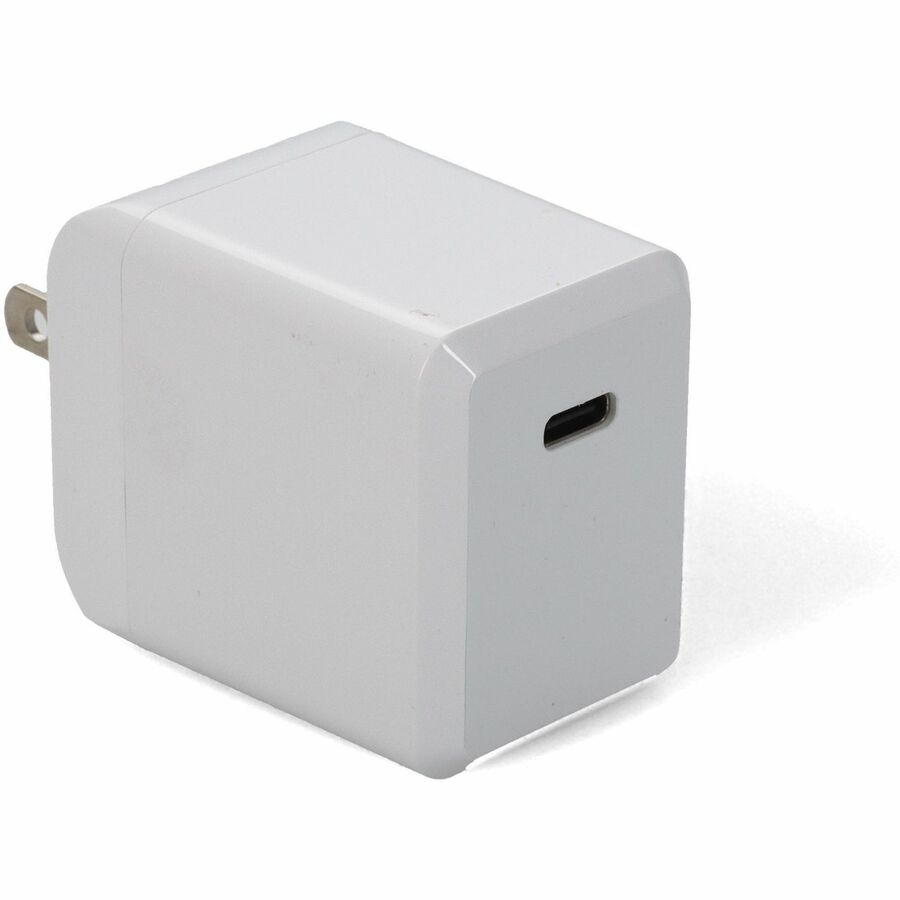 Wall Charger to 1X USB-C 3.1 5V at 3A, 9V at 2A, or 12V at 1.5A 18W total, White