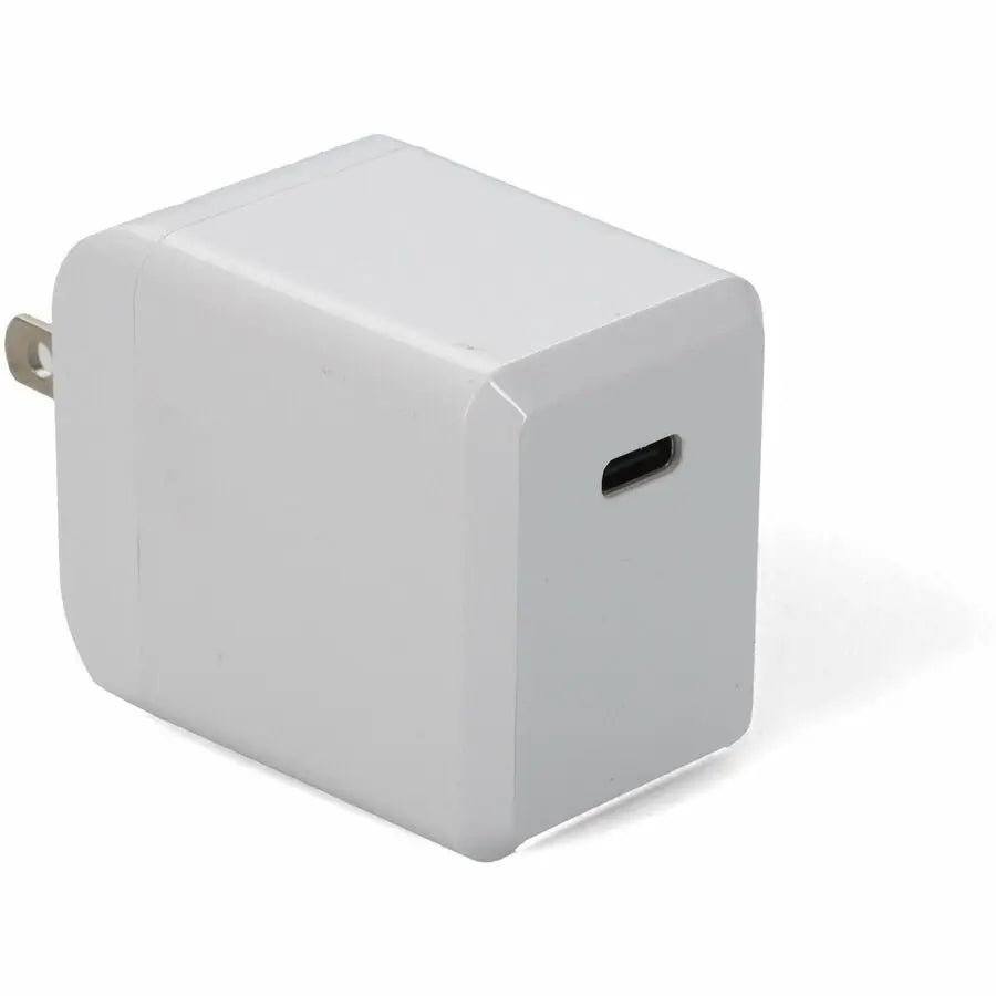 Wall Charger to 1X USB-C 3.1 5V at 3A, 9V at 2A, or 12V at 1.5A 18W total, White