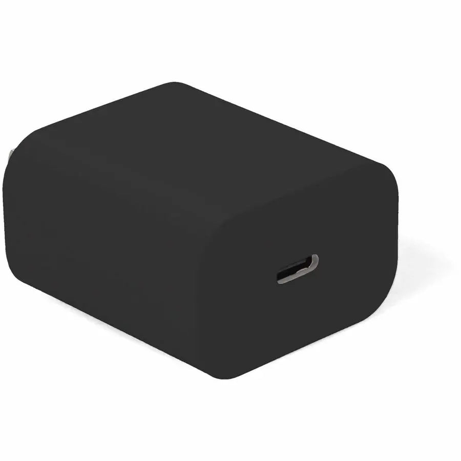 Wall Charger to 1X USB-C 3.1 5V at 3A, 9V at 2.22A, or 12V at 1.67A 20W total, Black