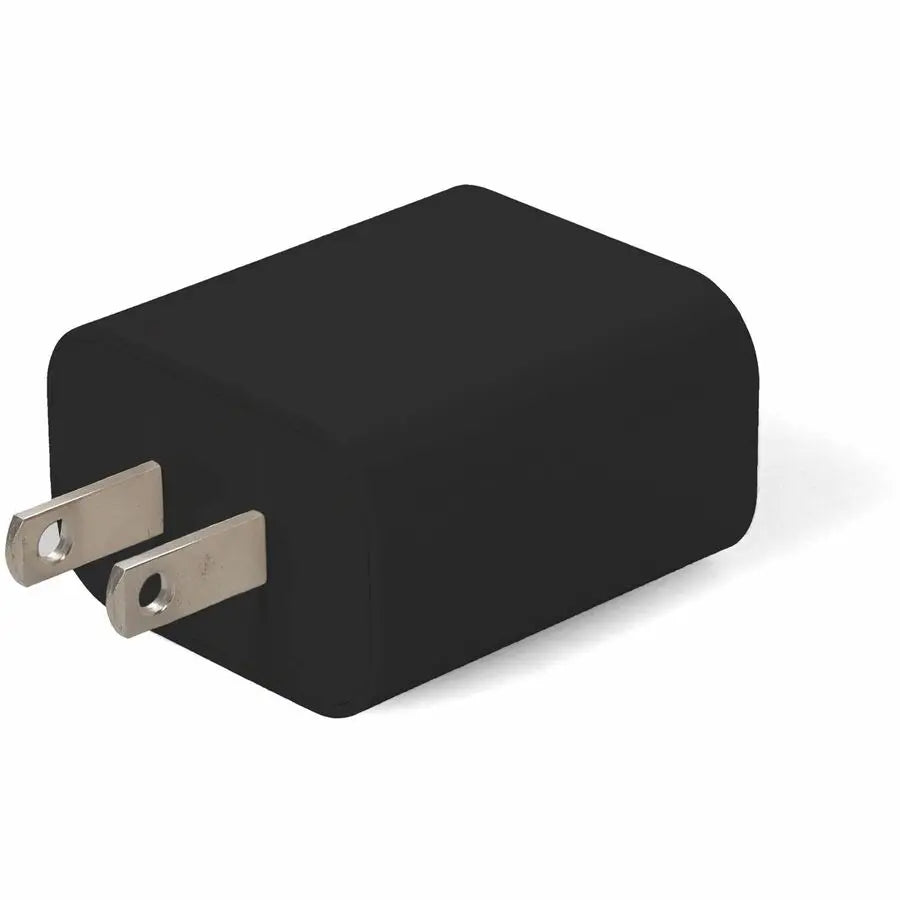 Wall Charger to 1X USB-C 3.1 5V at 3A, 9V at 2.22A, or 12V at 1.67A 20W total, Black