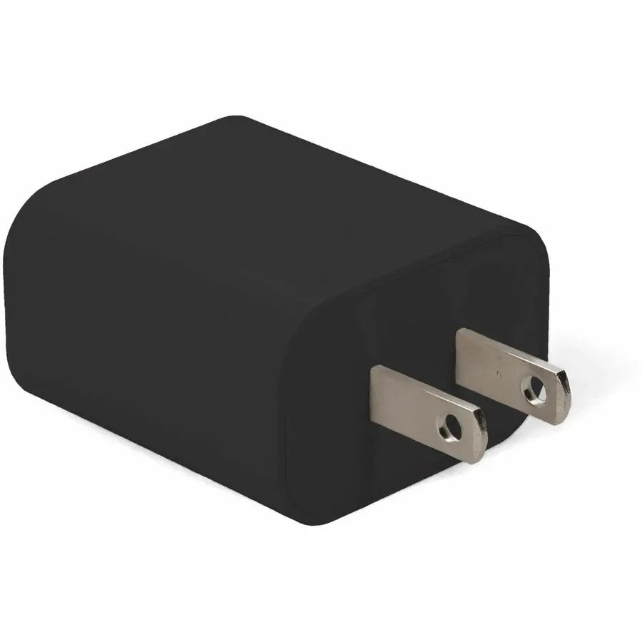 Wall Charger to 1X USB-C 3.1 5V at 3A, 9V at 2.22A, or 12V at 1.67A 20W total, Black