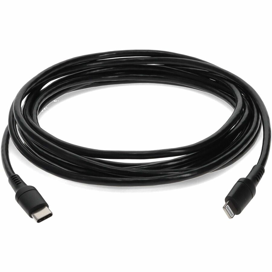 AddOn 1.0m (3.3ft) USB 3.1 Type (C) Male to Lightning Male Sync and Charge Black Cable