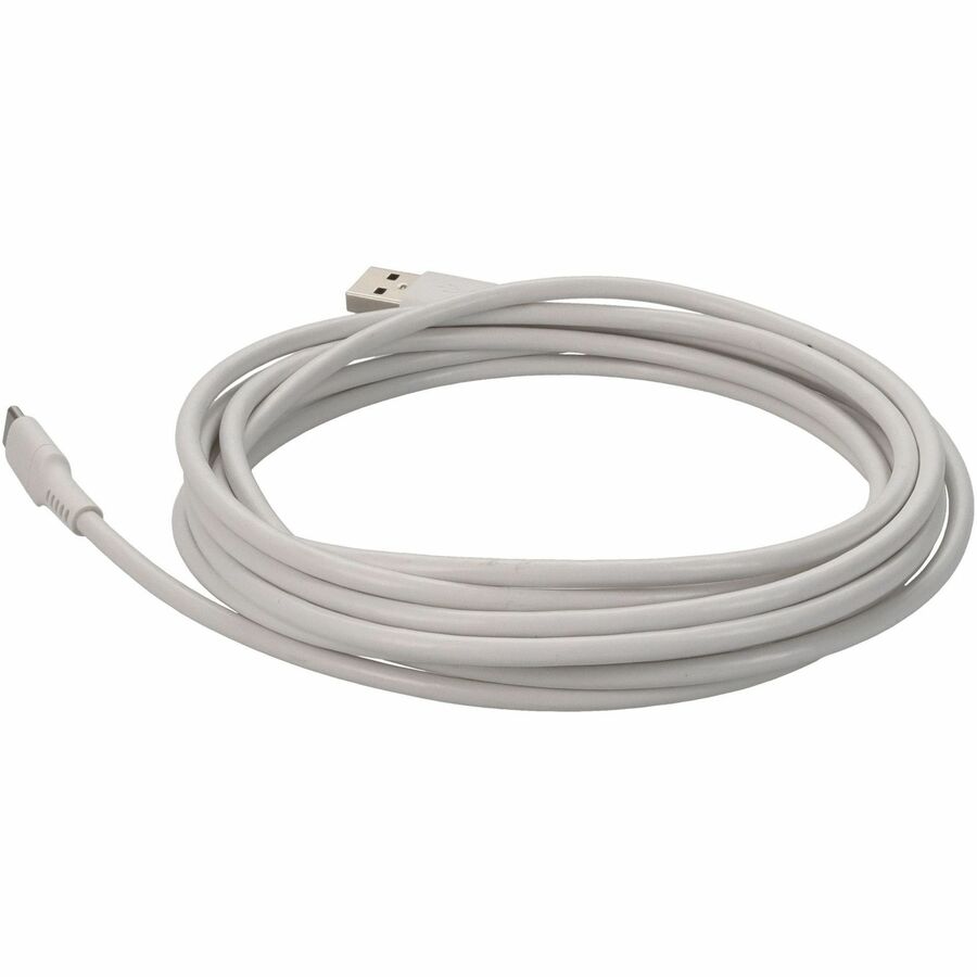 AddOn 1.0m (3.3ft) USB-C Male to USB 2.0 (A) Male Sync and Charge White Cable