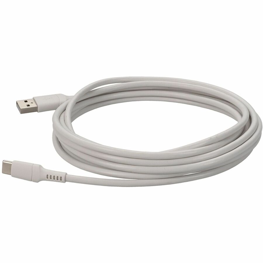 AddOn 1.0m (3.3ft) USB-C Male to USB 2.0 (A) Male Sync and Charge White Cable