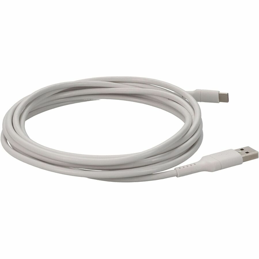 AddOn 1.0m (3.3ft) USB-C Male to USB 2.0 (A) Male Sync and Charge White Cable