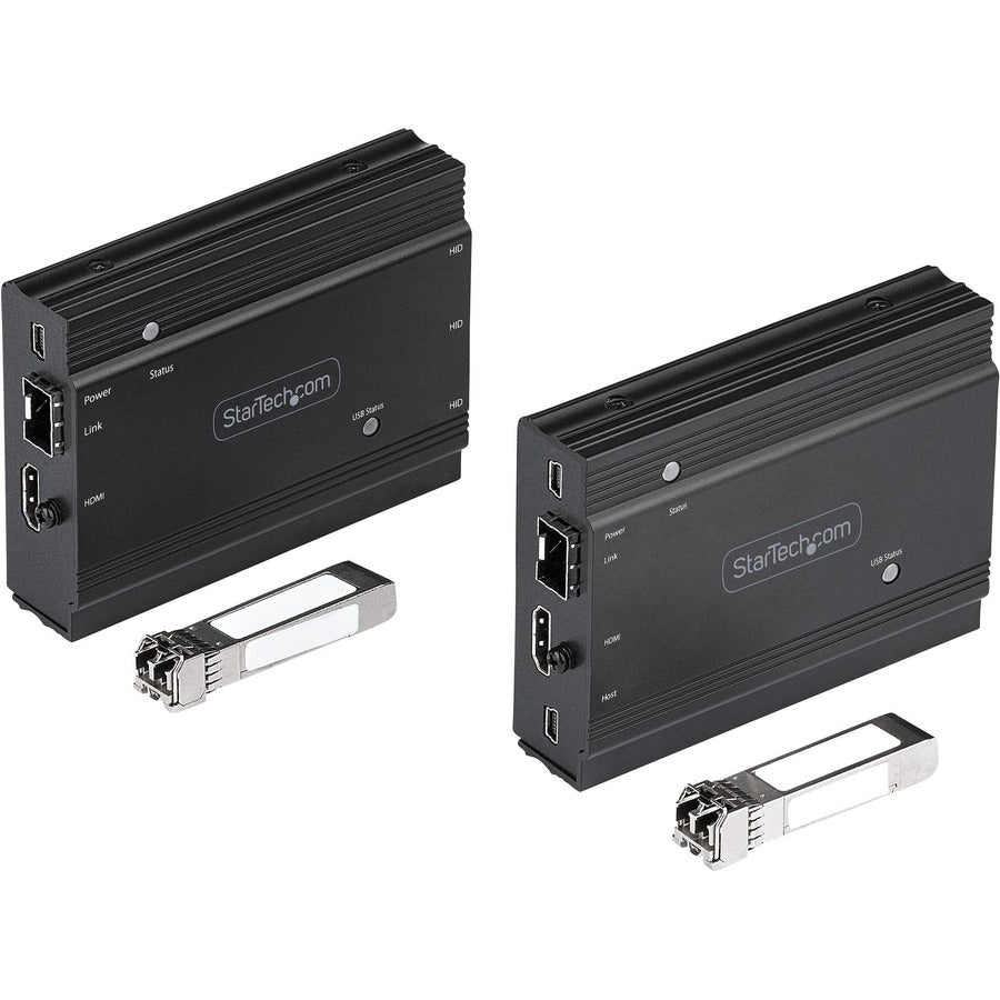 StarTech.com 4K HDMI KVM Extender over Fiber, HDMI Video & USB over Fiber, up to 984ft/300m (MultiMode), 10G MMF SFP+ Modules
