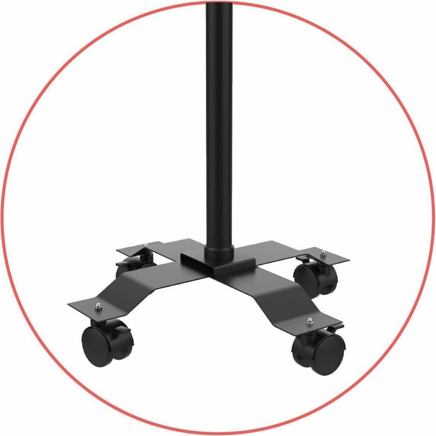 CTA Digital Compact Mobile Floor Stand with Universal Security Enclosure (Black)