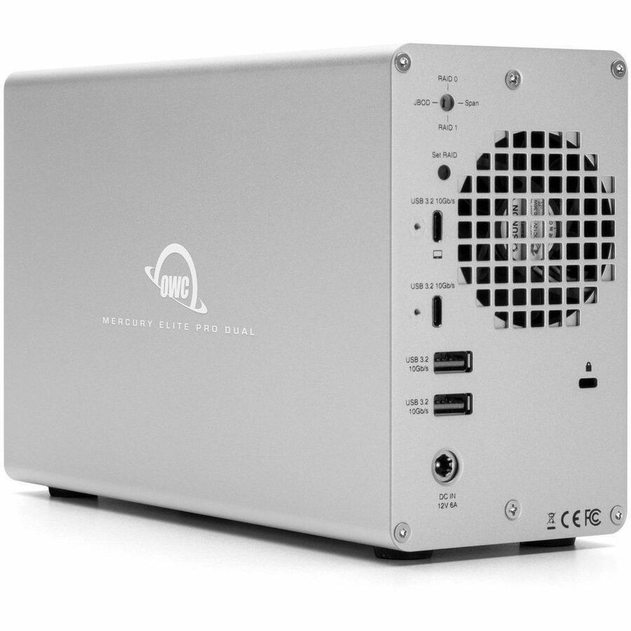OWC Mercury Elite Pro Dual With 3-Port Hub USB (10Gb/s) External RAID Storage Enclosure