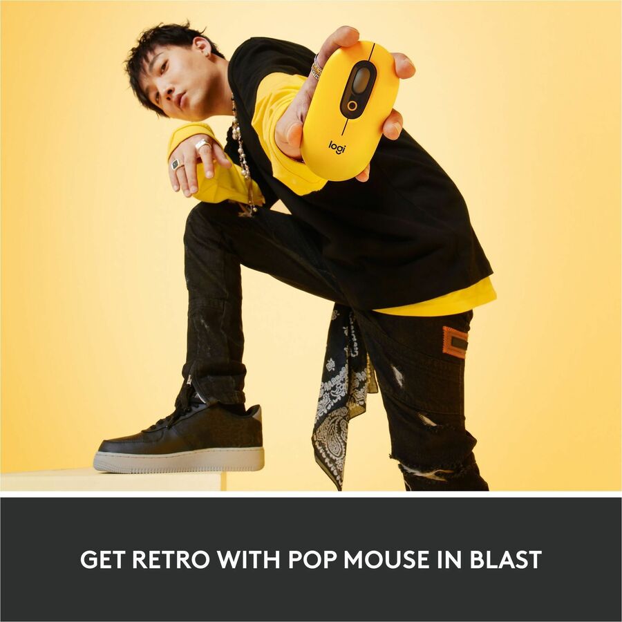 Logitech POP Mouse, Wireless Mouse with Customizable Emojis, SilentTouch Technology, Precision/Speed Scroll, Blast