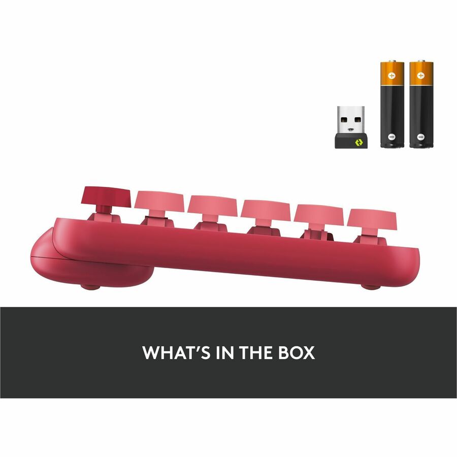 Logitech POP Keys Wireless Mechanical Keyboard With Emoji Keys - Heartbreaker Rose