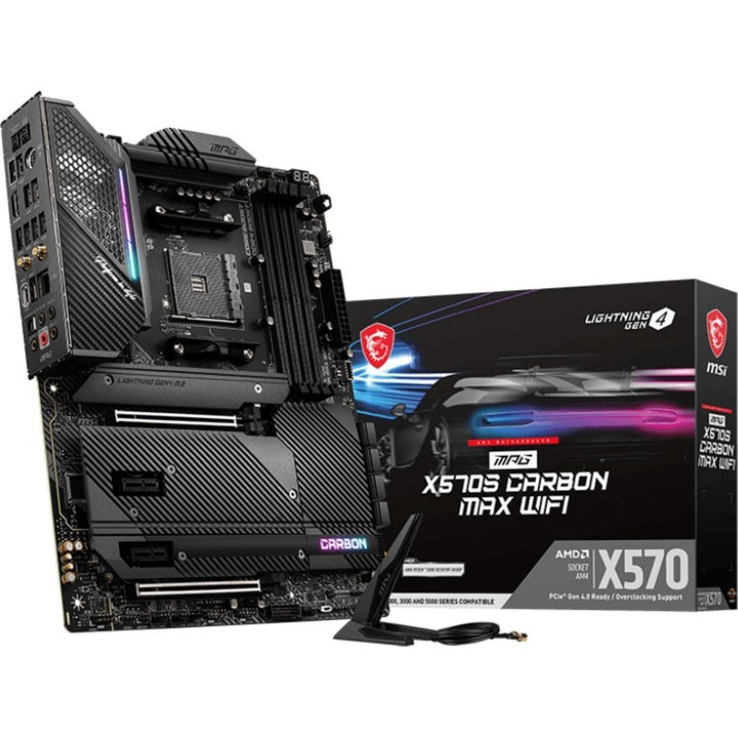 MSI MPG X570S CARBON MAX WIFI Desktop Motherboard - AMD X570 Chipset - Socket AM4 - ATX