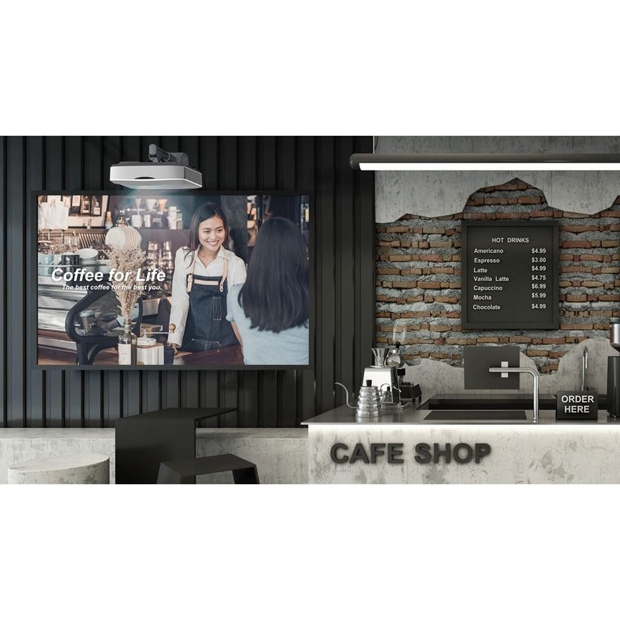 Optoma ZU500USTe 3D Ultra Short Throw DLP Projector - 16:10 - Wall Mountable, Ceiling Mountable