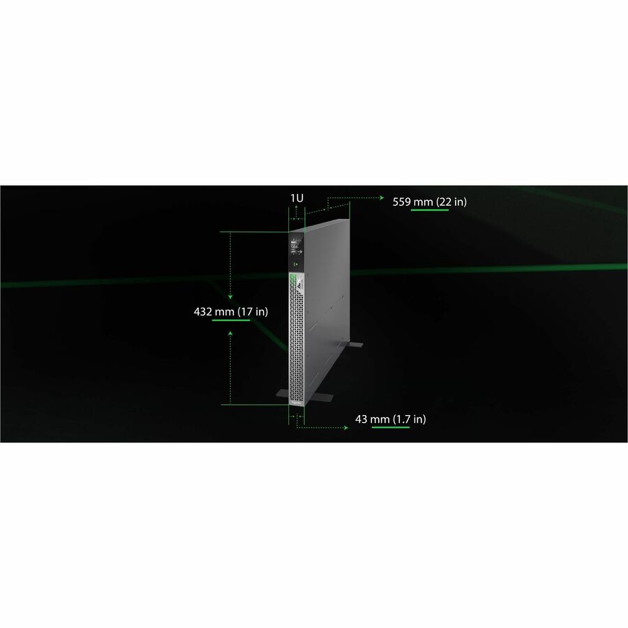 APC Smart-UPS Ultra On-Line, 3000VA, Lithium-ion, Rack/Tower 1U, 120V, 5x 5-20R, 1x L5-30R NEMA outlets, SmartConnect, Extended runtime, W/rail kit