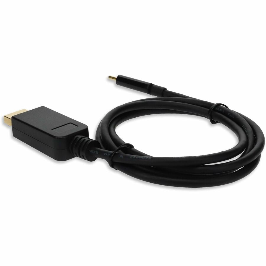AddOn 6ft USB 3.1 (C) Male to DisplayPort Male Black Cable