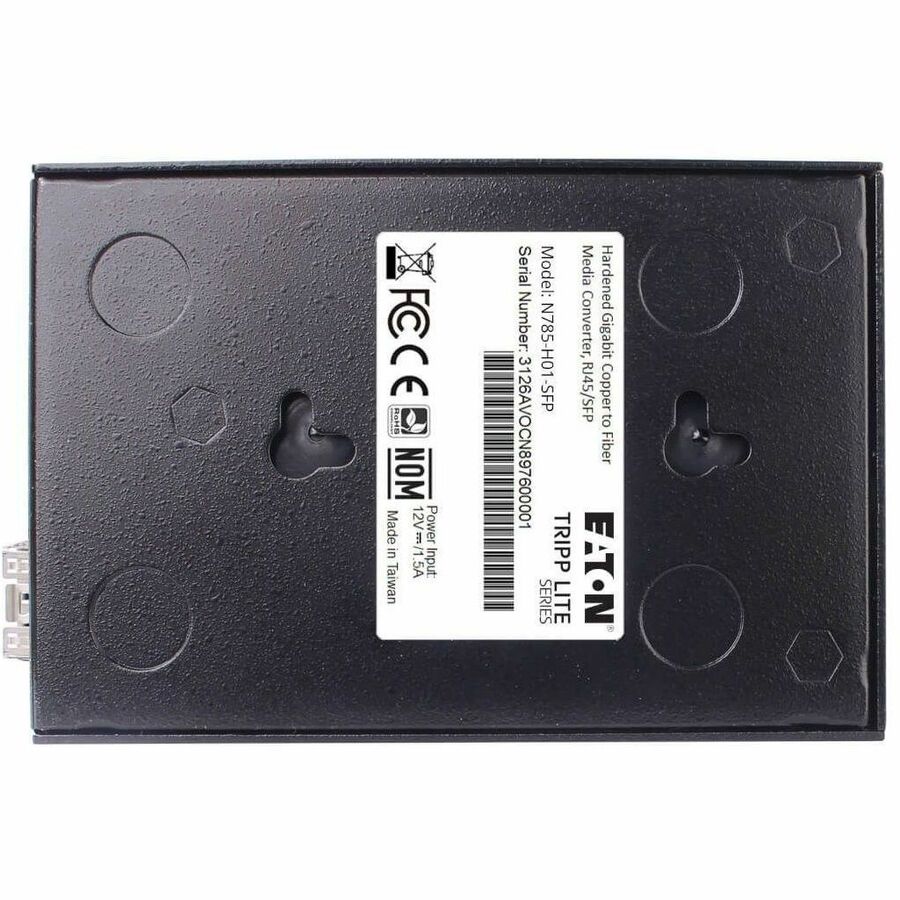 Eaton Tripp Lite Series Hardened Gigabit Fiber to Ethernet Media Converter, 10/100/1000 Mbps, RJ45/SFP, -10° to 60°C, TAA