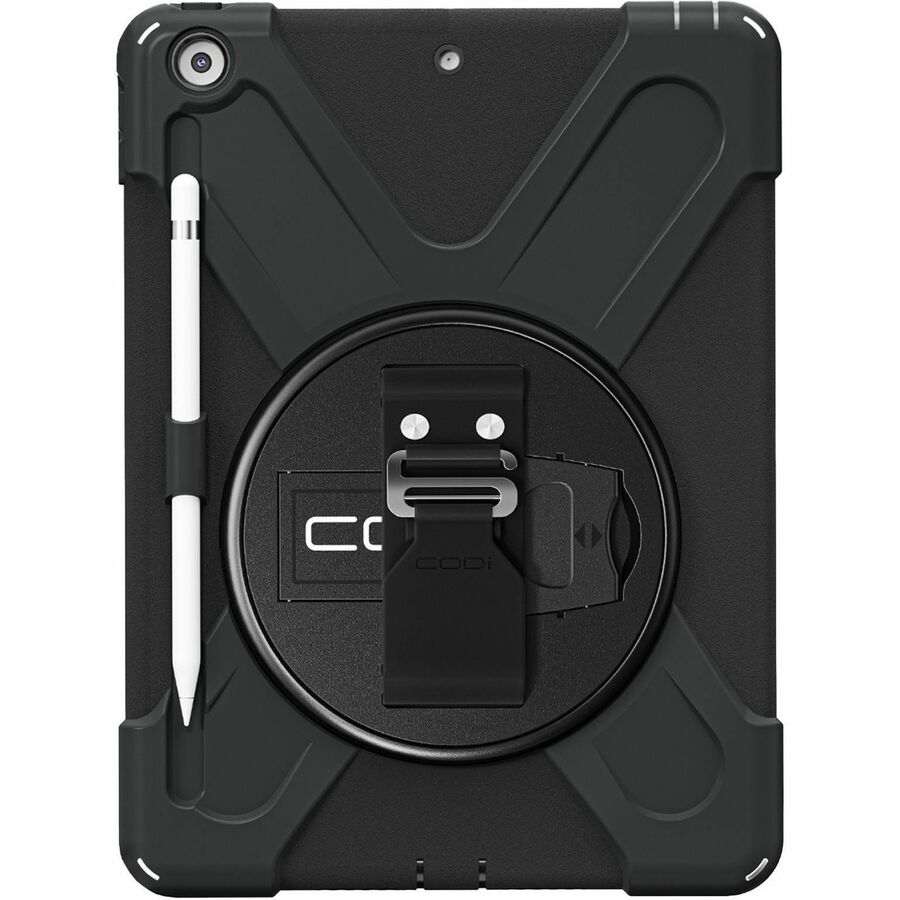 CODi Rugged Carrying Case for 10.2" Apple iPad (Gen 7, 8, 9) Tablet - Black