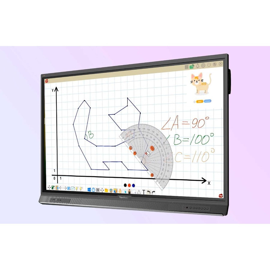 ViewSonic IFP7552-1C 75 Inch 4K Ultra HD Interactive Flat Panel Display with Integrated Microphone and USB-C