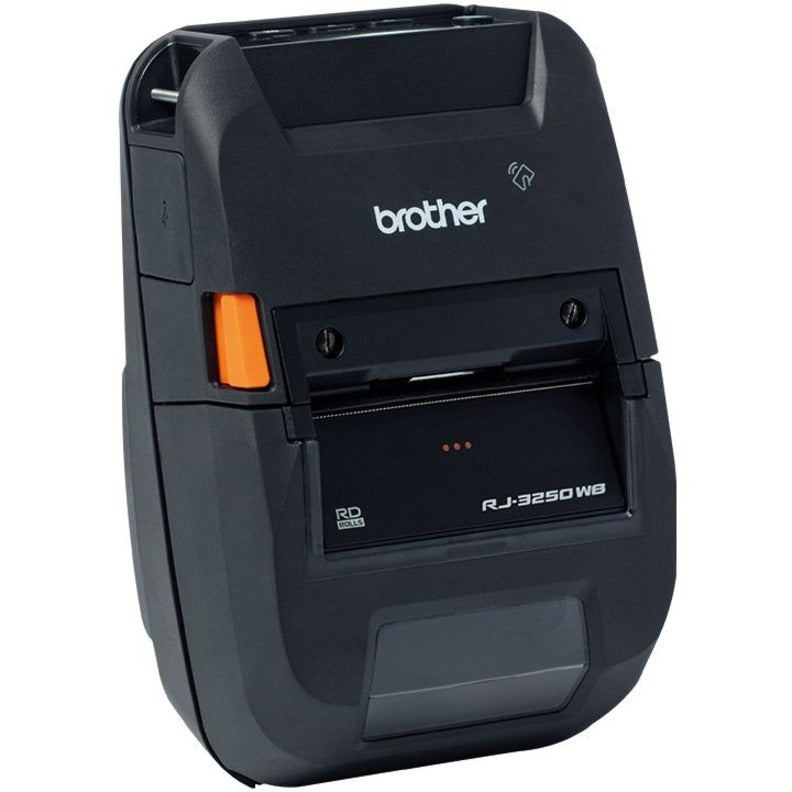 Brother RuggedJet RJ-3250WB-L Mobile Direct Thermal Printer - Monochrome - Portable - Label/Receipt Print - Ethernet - USB - Bluetooth - Wireless LAN - Black