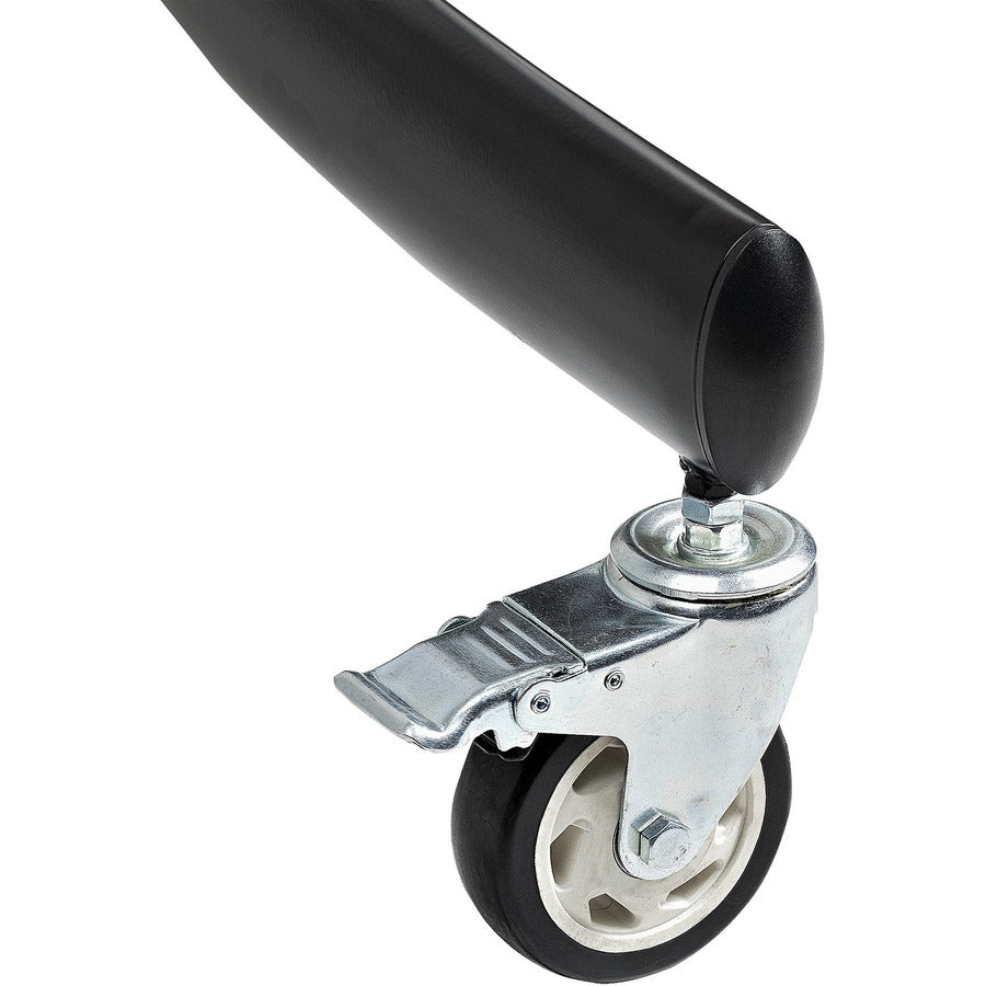 StarTech.com Dual TV Cart, 60in VESA TVs up to 50kg/110lb each, Height Adjustable Mobile Display Mount/Cart, Rolling TV Cart on Wheels