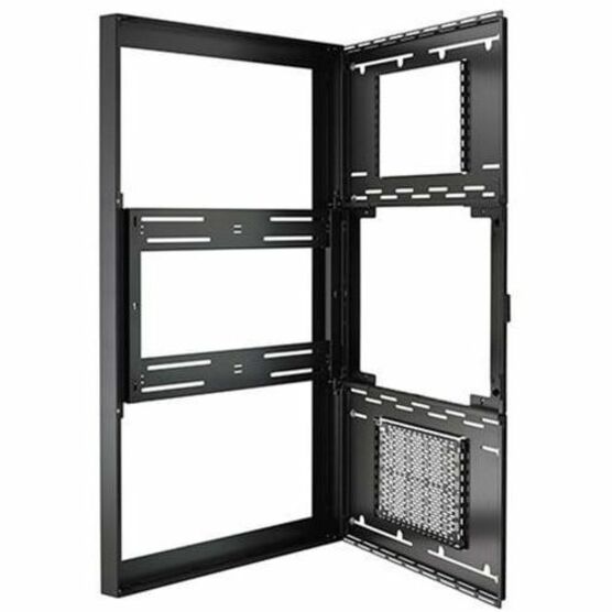 Chief Impact 50" On-Wall Kiosk - Protective Glass - Black