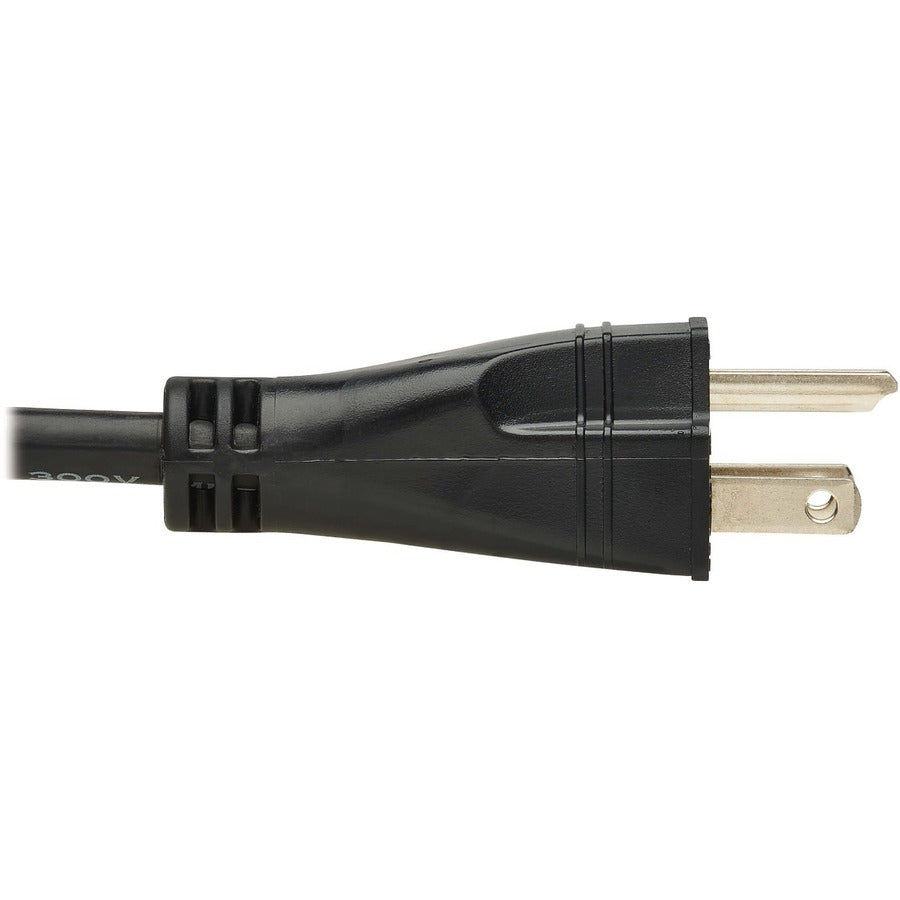 Eaton Tripp Lite Series Safe-IT Antibacterial Hospital-Grade Extension Cord, 5-15P to 5-15R - Green Dot, 13A, 125V, 16 AWG, Black, 10 ft. (3 m)