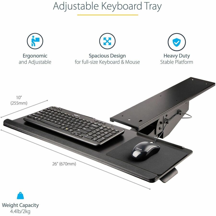 ADJUSTABLE UNDER DESK KEYBOARD