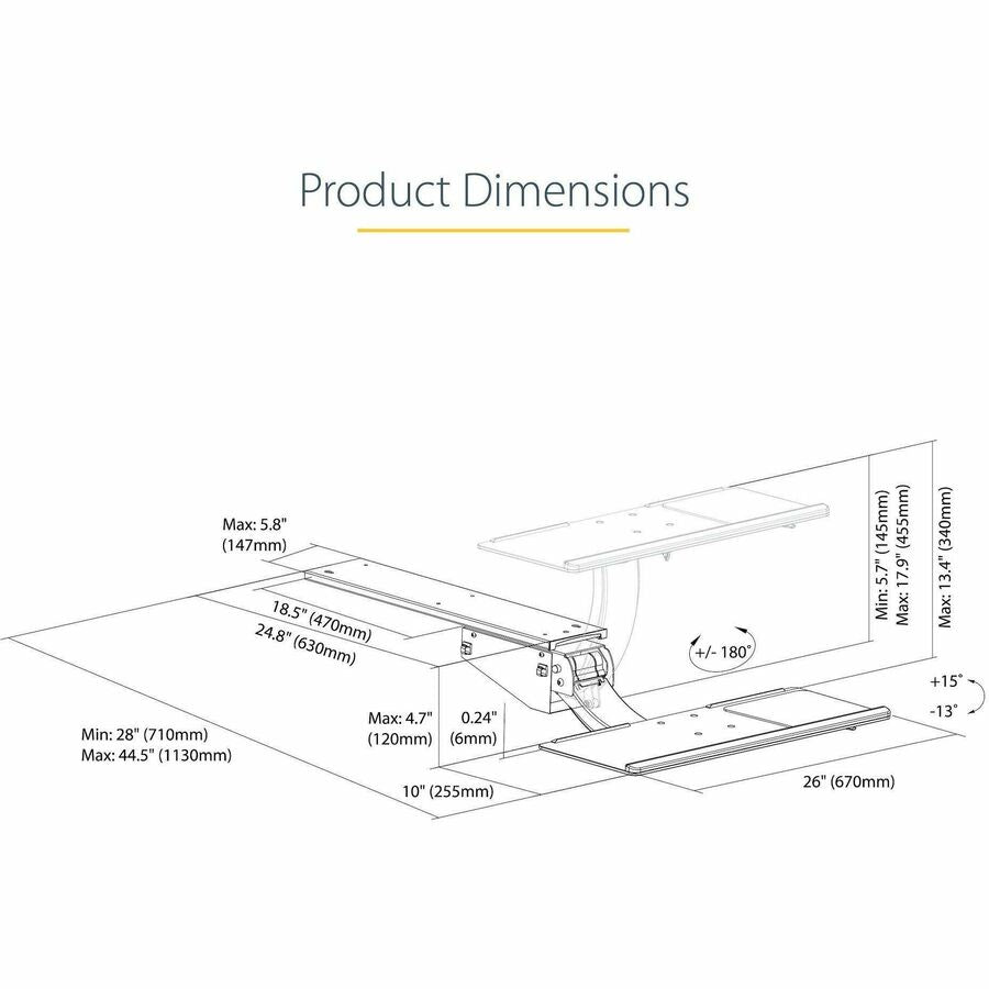 ADJUSTABLE UNDER DESK KEYBOARD