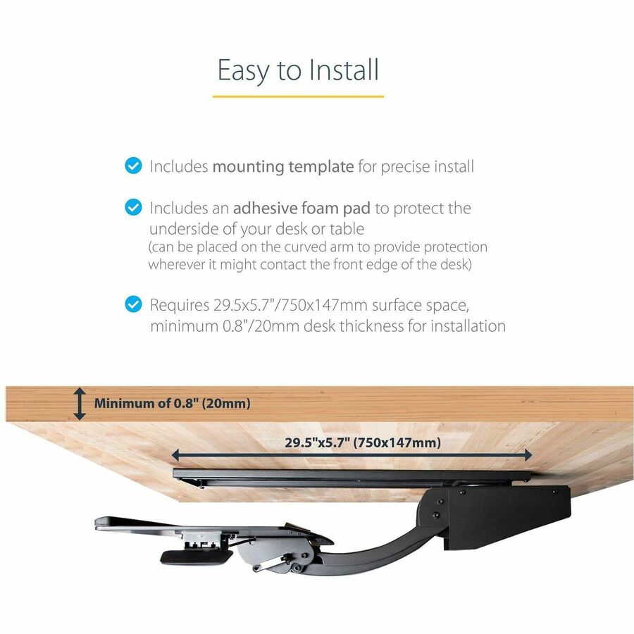 ADJUSTABLE UNDER DESK KEYBOARD