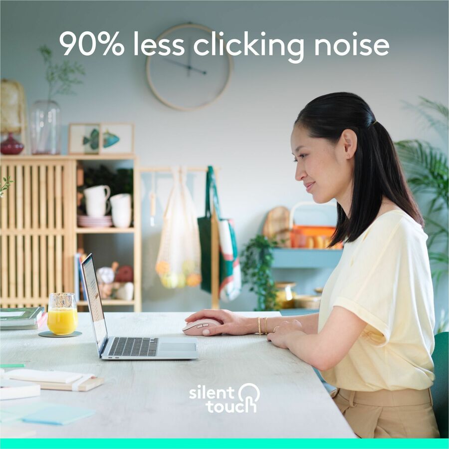 Logitech Signature M650 Wireless Mouse - For Small to Medium Sized Hands, 2-Year Battery, Silent Clicks, Rose