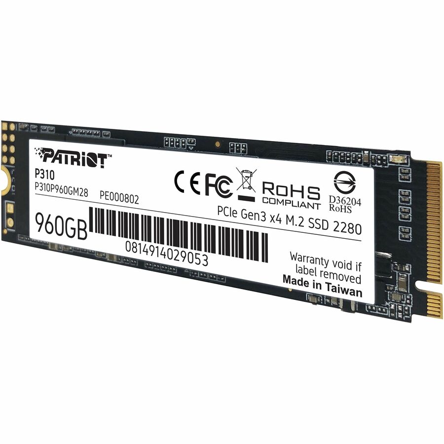 Patriot Memory P310 960 GB Solid State Drive - M.2 2280 Internal - PCI Express NVMe (PCI Express 3.0 x4)