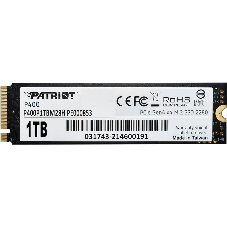 Patriot Memory P400 1 TB Solid State Drive - M.2 2280 Internal - PCI Express NVMe (PCI Express NVMe 4.0 x4)