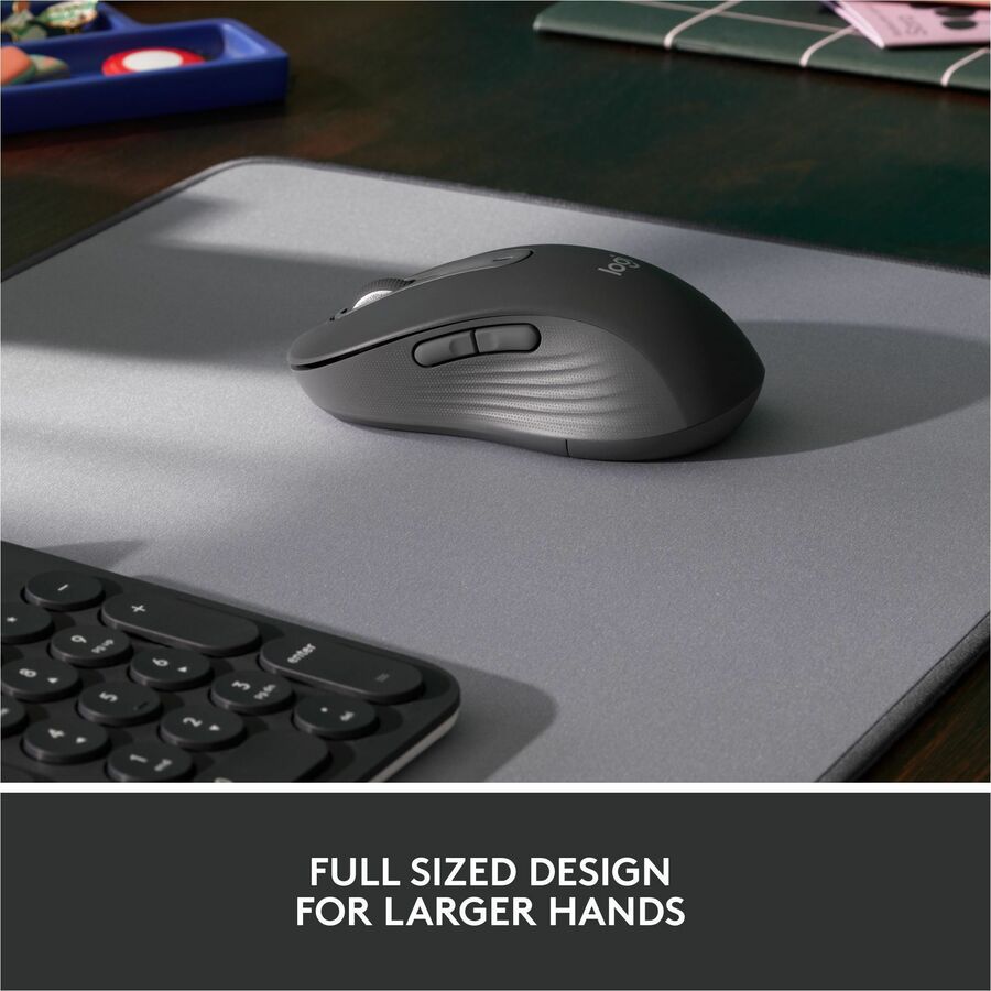 Logitech Signature M650 L for Business Wireless Mouse, For Large Sized Hands, Logi Bolt, Bluetooth, Graphite